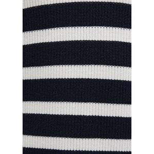 Mavi M0710131-70490 Mavi Çizgili Yarı Fermuarlı Kazak Sweatshirt Erkek Sweatshirt