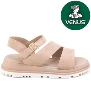 Venüs Hifli Hakiki Deri Comfort Ortopedik Kadın Sandalet
