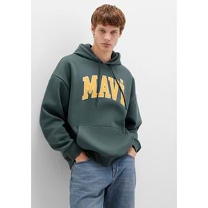 Mavi M067149-71598 Logo Baskılı Erkek Kapüşonlu Sweatshirt