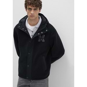 Mavi M0110628-80022 Mavi M Logo Patchli Sherpa Mont Kapüşonlu Erkek Mont
