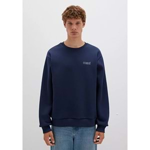 Mavi M0S10379-704 Mavi Logo Baskılı Sweatshirt Erkek Sweatshirt