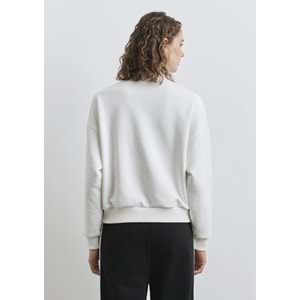 Mavi M1S10373-700 Mavi Logo Baskılı Yarım Fermuarlı Kadın Sweatshirt