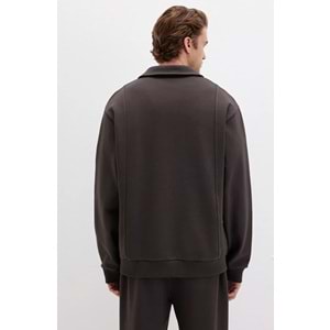 Mavi 0S10479-70219 Polo Yaka Nakışlı Erkek Kapüşonlu Sweatshirt