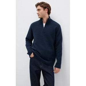 Mavi M0710380-70490 Half Zip Kazak Yarım Fermuarlı Erkek Sweatshirt