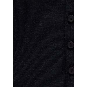 Mavi M1613652-80022 Düğme Detaylı Siyah Uzun Kollu T-Shirt Kadın Tişört