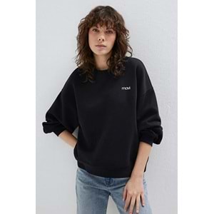 Mavi M1S10490-900 Mavi Logo Baskılı Kadın Sweatshirt