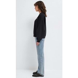 Mavi M1S10490-900 Mavi Logo Baskılı Kadın Sweatshirt