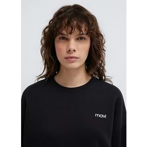 Mavi M1S10490-900 Mavi Logo Baskılı Kadın Sweatshirt