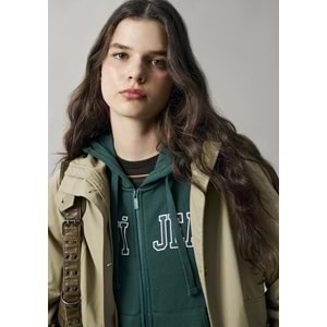 Mavi M1110756-70354 Kapüşonlu Bel Detaylı Kadın Mont