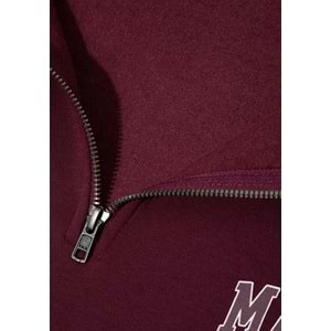 Mavi M0S10208-70434 Mavi Logo Baskılı Yarı Fermuarlı Erkek Sweatshirt