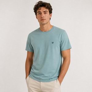 Mavi M0612736-71464 Mavi Mühür Logo Nakış Detaylı Tişört Erkek T-Shirt