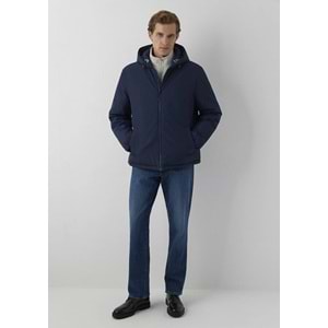 Mavi M0110832-82183 Mavi Jeans Baskılı Kapüşonlu Erkek Mont