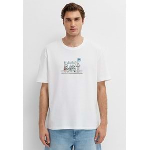 Mavi M0613350-620 Star Wars Baskılı Beyaz Tişört Erkek T-Shirt