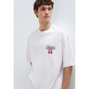 Mavi M0613352-620 Mavi Hasketti 24 Racing Baskılı Tişört Erkek T-Shirt