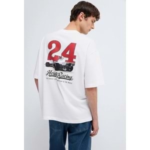 Mavi M0613352-620 Mavi Hasketti 24 Racing Baskılı Tişört Erkek T-Shirt