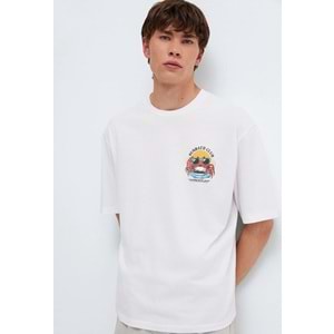 Mavi M0613386-620 Mavi Yengeç Baskılı Tişört Erkek T-Shirt