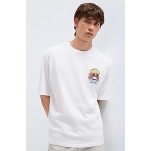 Mavi M0613386-620 Mavi Yengeç Baskılı Tişört Erkek T-Shirt