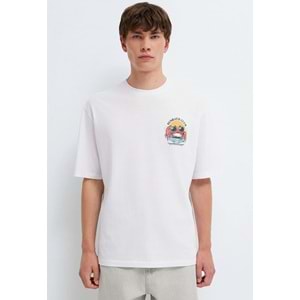 Mavi M0613386-620 Mavi Yengeç Baskılı Tişört Erkek T-Shirt