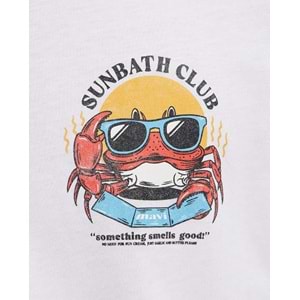 Mavi M0613386-620 Mavi Yengeç Baskılı Tişört Erkek T-Shirt