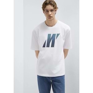 Mavi M0613448-620 Mavi Pro Baskılı Erkek Tişort