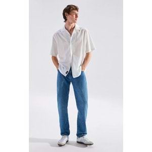 Mavi M0010039-A3297 Lisbon Mavi Mid Blue Edition Linen Jean Pantolon Erkek Kot Pantolon