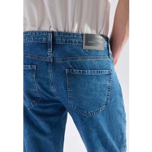 Mavi M0010039-A3297 Lisbon Mavi Mid Blue Edition Linen Jean Pantolon Erkek Kot Pantolon