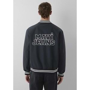 Mavi M0110830-71379 Mavi Jeans Baskılı Siyah Kolej Ceket Erkek Mont