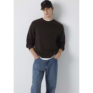 Mavi M0710439-70219 Mavi Bisiklet Yaka Kazak Erkek Sweatshirt