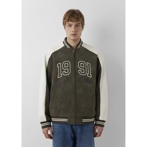 Mavi M0110724-71542 Mavi Jeans Nakışlı Suni Süet Ceket Erkek Mont