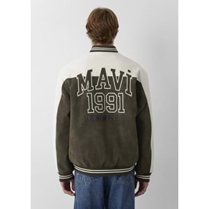 Mavi M0110724-71542 Mavi Jeans Nakışlı Suni Süet Ceket Erkek Mont