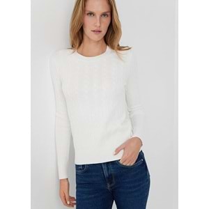 Mavi M1710910-70057 Mavi Burgu Desenli Kazak Kadın Sweatshirt