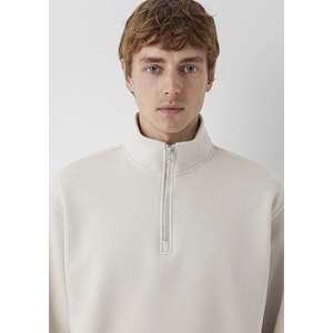 Mavi M0S10278-70144 Mavi Yarı Fermuarlı Erkek Sweatshirt