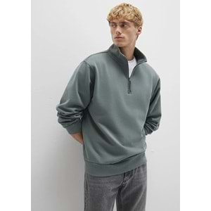 Mavi M0S10278-71577 Mavi Yarı Fermuarlı Erkek Sweatshirt