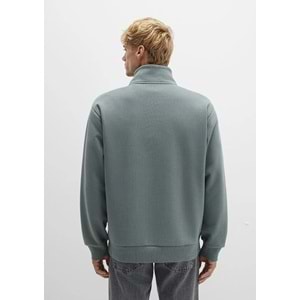 Mavi M0S10278-71577 Mavi Yarı Fermuarlı Erkek Sweatshirt