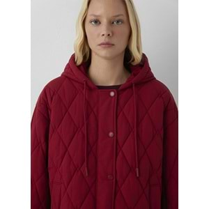 Mavi M1110911-70392 Mavi Kapüşonlu Kapitone Mont Kadın Mont