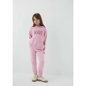 Mavi M7S10147-71015 Mavi Logo Baskılı Kapüşonlu Kız Çocuk Sweatshirt