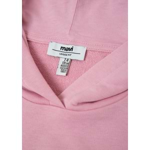Mavi M7S10147-71015 Mavi Logo Baskılı Kapüşonlu Kız Çocuk Sweatshirt