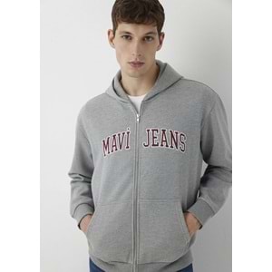 Mavi M0S10642-80018 Mavi Jeans Logo Nakışlı Fermuarlı Sweatshirt