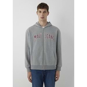 Mavi M0S10642-80018 Mavi Jeans Logo Nakışlı Fermuarlı Sweatshirt