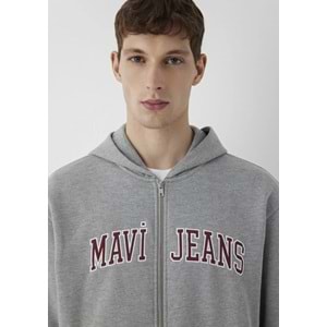 Mavi M0S10642-80018 Mavi Jeans Logo Nakışlı Fermuarlı Sweatshirt