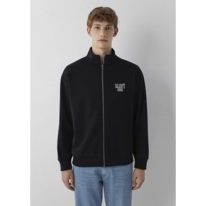Mavi M0S10655-900 Mavi Logo Baskılı Fermuarlı Erkek Sweatshirt