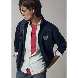 Mavi M0S10655-70497 Mavi Logo Baskılı Fermuarlı Erkek Sweatshirt