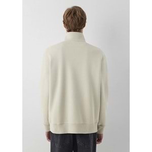 Mavi M0S10585-70322 Mavi Logo Baskılı Yarı Fermuarlı Sweatshirt Erkek Sweatshirt