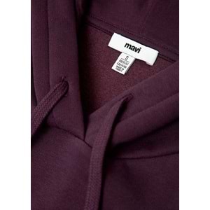 Mavi M1600361-70635 Mavi Logo Baskılı Kapüşonlu Kadın Sweatshirt