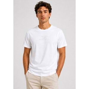Mavi M0613674-620 Baskılı Beyaz Tişört Loose Fit Baskılı Tişört Erkek T-Shirt