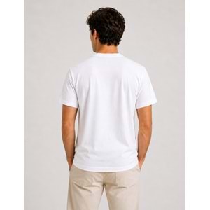 Mavi M0613674-620 Baskılı Beyaz Tişört Loose Fit Baskılı Tişört Erkek T-Shirt