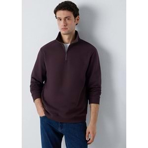 Mavi M0S20027-70223 Mavi Yarı Fermuarlı Erkek Sweatshirt