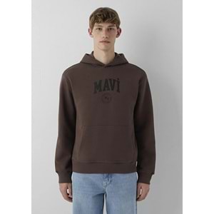 Mavi M0S10646-71603 Mavi Logo Baskılı Kapüşonlu Erkek Sweatshirt
