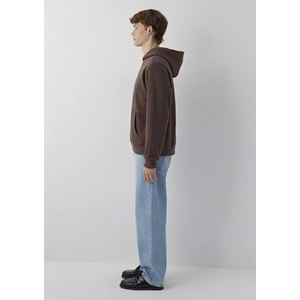Mavi M0S10646-71603 Mavi Logo Baskılı Kapüşonlu Erkek Sweatshirt