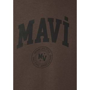 Mavi M0S10646-71603 Mavi Logo Baskılı Kapüşonlu Erkek Sweatshirt